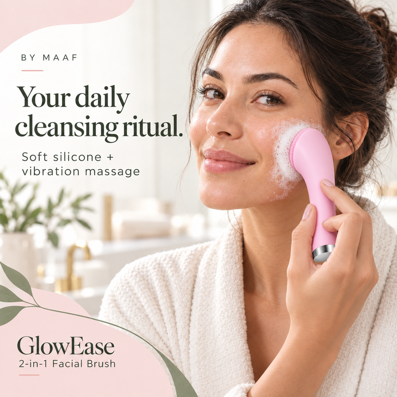 GlowEase Facial Cleansing & Warm Massage Brush