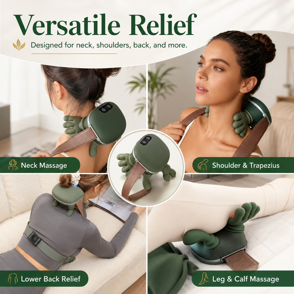 ByMaaf™ Deep-Kneading Neck & Shoulder Massager with Heat