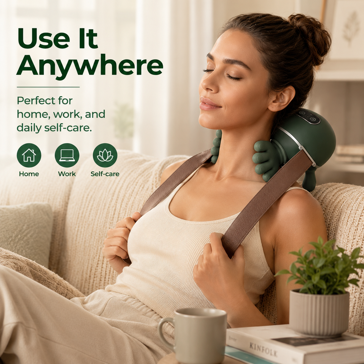 ByMaaf™ Deep-Kneading Neck & Shoulder Massager with Heat