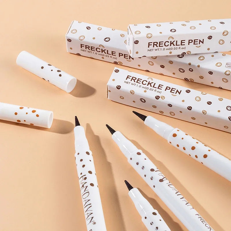 4PC Natural Freckles Pen Long Lasting Waterproof Dot Spot Pen Create Effortless Sunkissed Makeup Soft Brown Freckles Pen Makeup