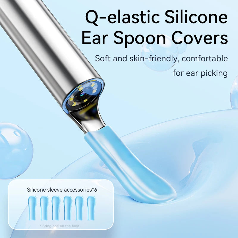 Visual Ear Wax Cleaner with Camera Safe Earwax Removal Endoscope with 5M Camera Luminous Otoscope Ear Cleaning Tools Ear Care