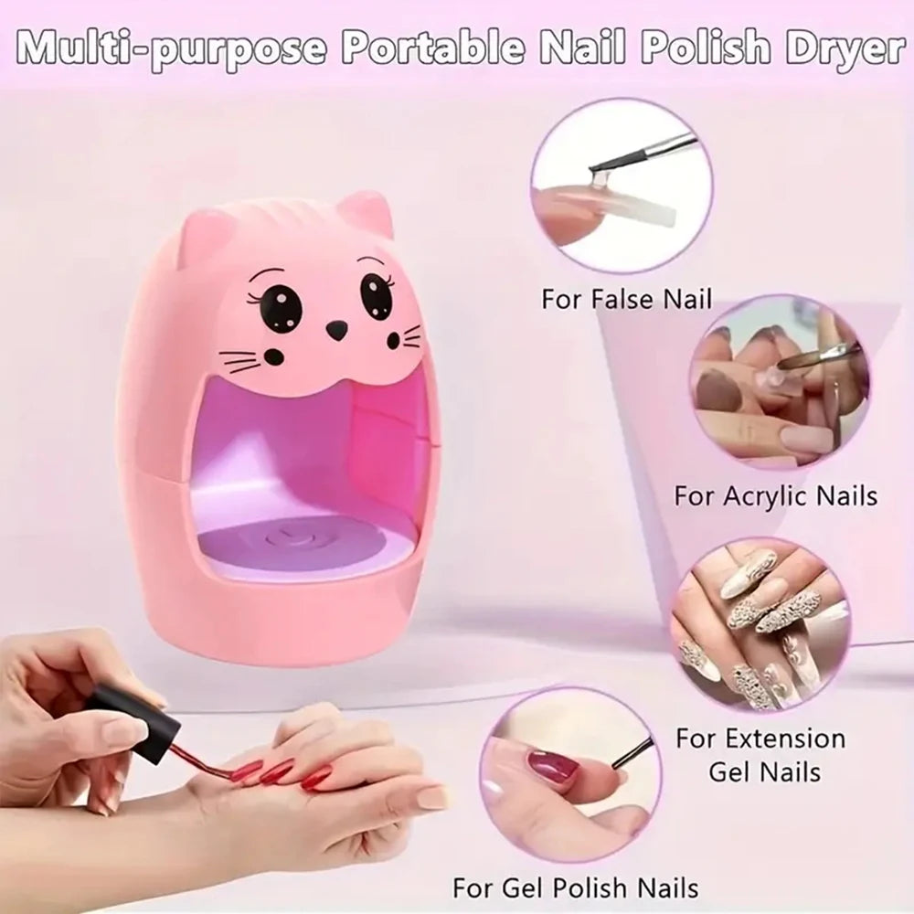 CNHIDS Nail Lamp Quick-drying Nail Dryer LED UV Light Single Finger 6W Mini USB Nail Gel CuringConnector Manicure Salon Tools