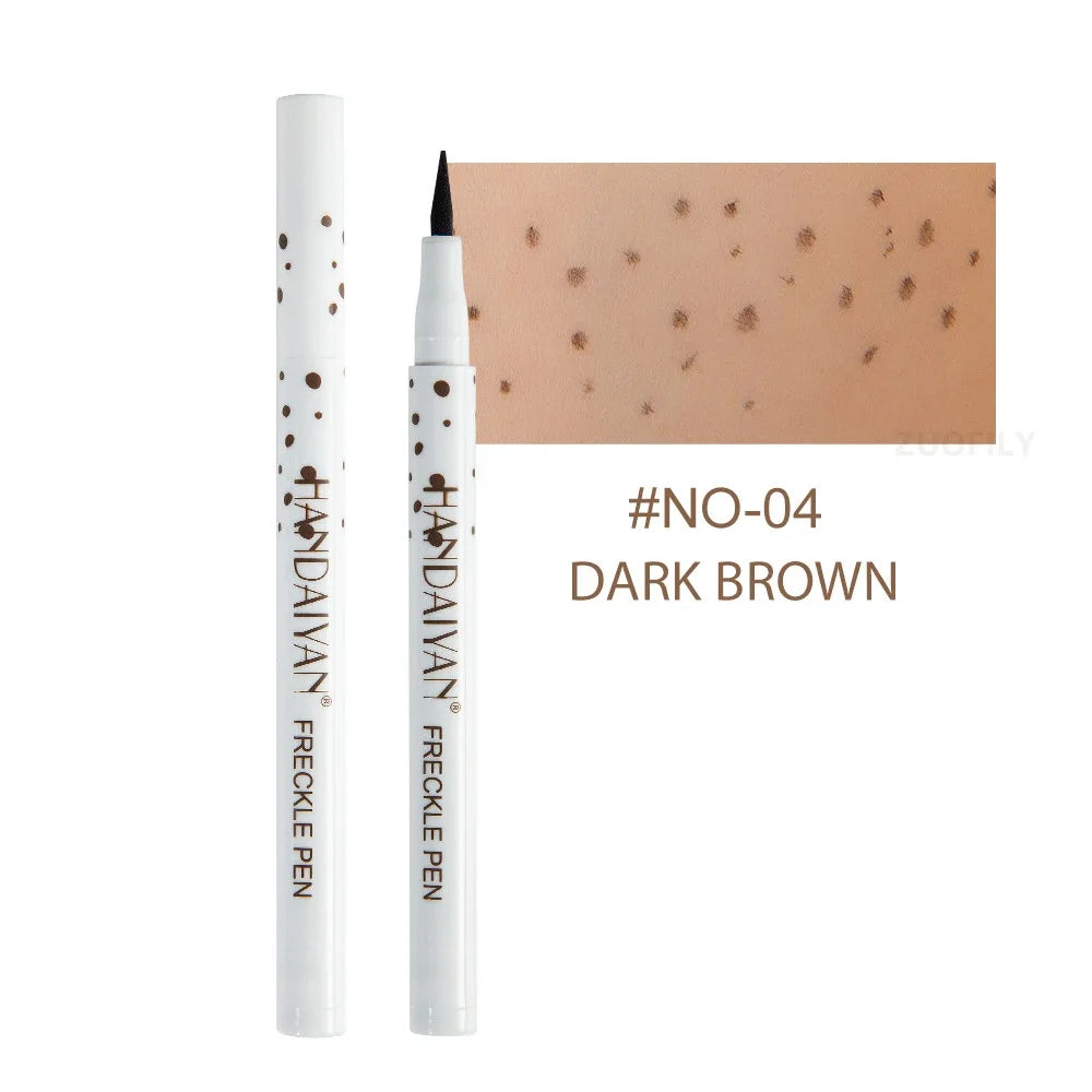 4PC Natural Freckles Pen Long Lasting Waterproof Dot Spot Pen Create Effortless Sunkissed Makeup Soft Brown Freckles Pen Makeup