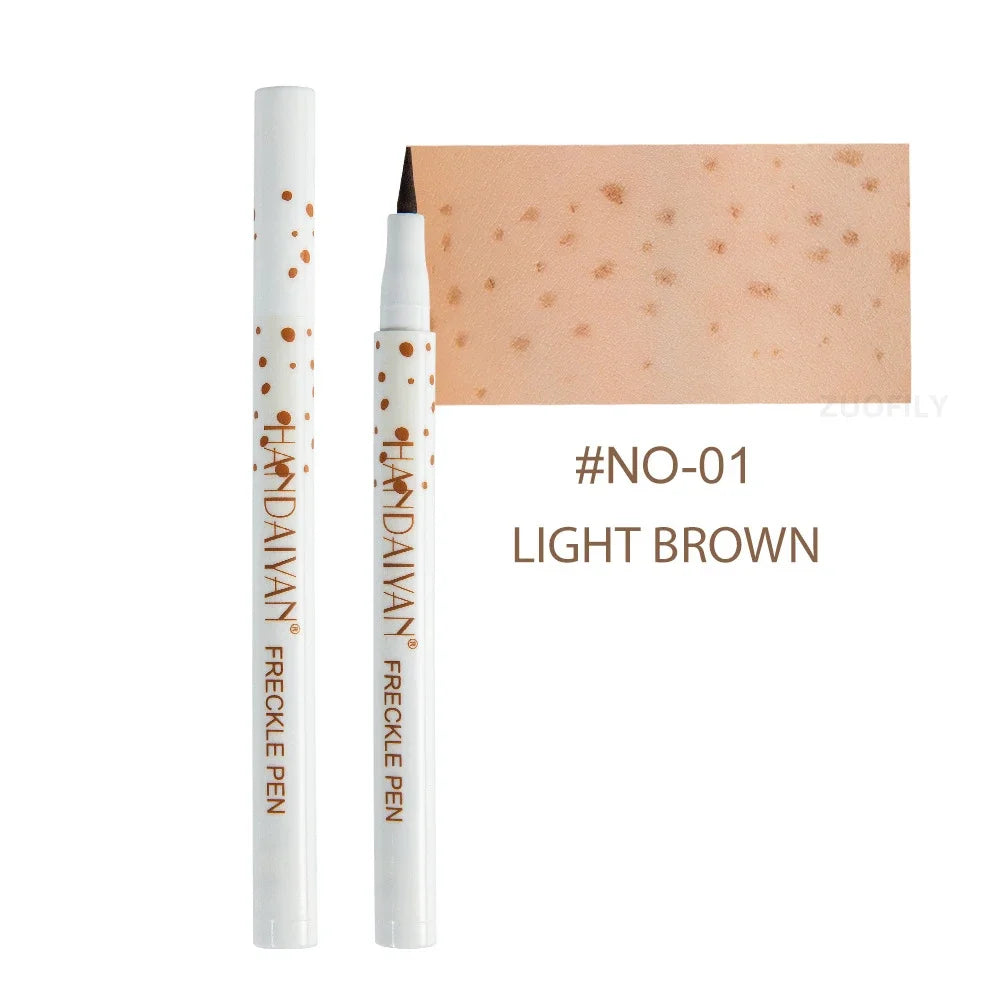 4PC Natural Freckles Pen Long Lasting Waterproof Dot Spot Pen Create Effortless Sunkissed Makeup Soft Brown Freckles Pen Makeup