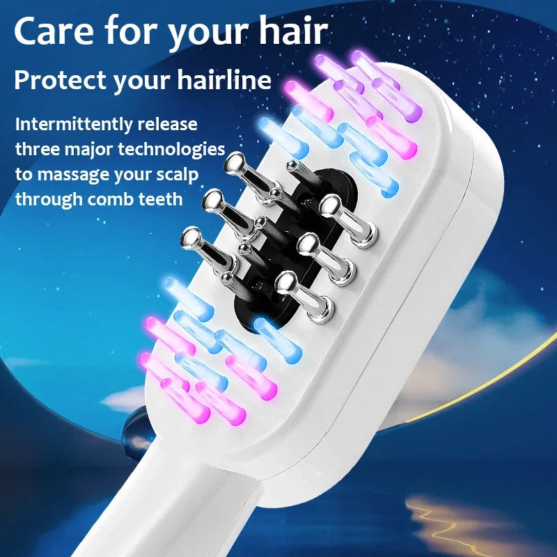 Electric Head Massage Comb EMS Scratching Kneading Essence Oil Applicator Scalp Brush Anti Hair Loss Hair Growth Health Care