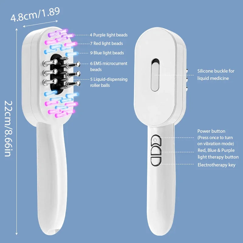 Electric Head Massage Comb EMS Scratching Kneading Essence Oil Applicator Scalp Brush Anti Hair Loss Hair Growth Health Care