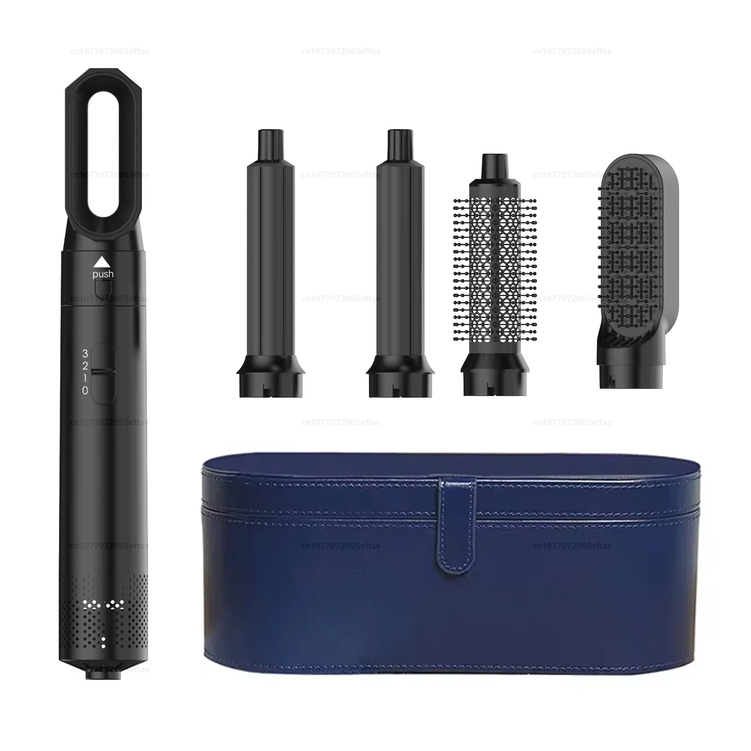 5 In 1 Hair Dryer Hot Air Comb For Curling Straightening And Volumizing Hair With Detachable Attachments